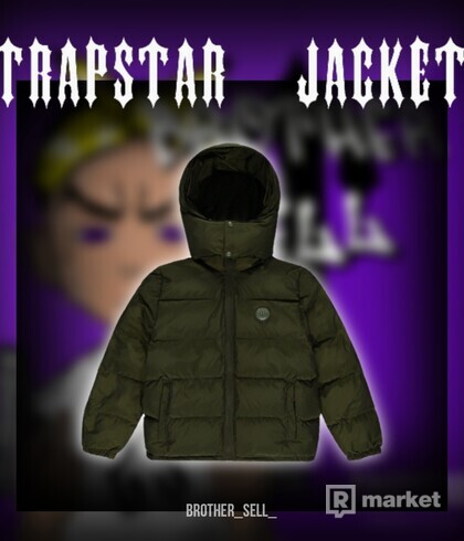 Trapstar Irongate Hooded Puffer Jacket Olive Green