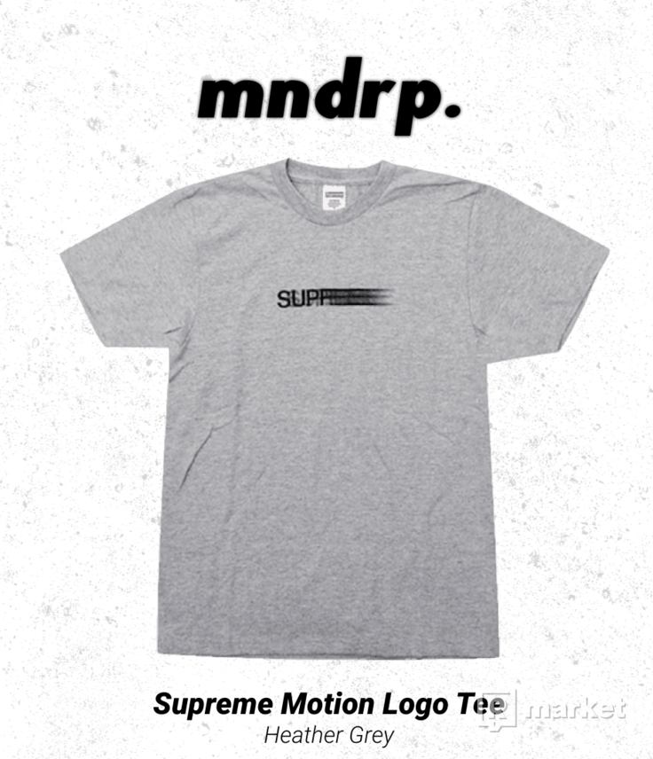 Supreme Motion Logo Tee Heather Grey | REFRESHER Market