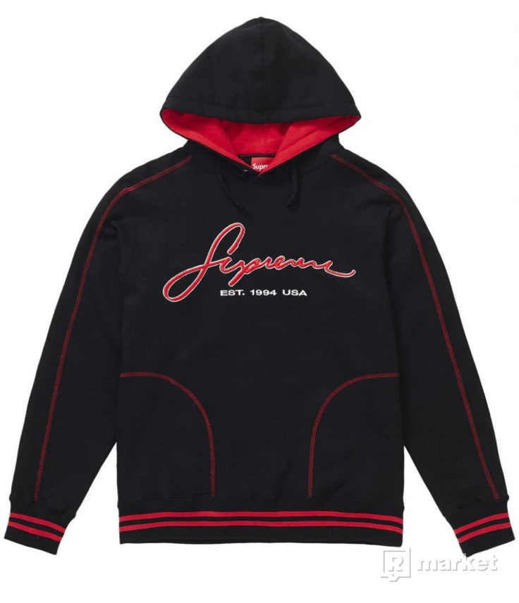 SUPREME HOODIE CONTRAST EMBROIDERED SS19