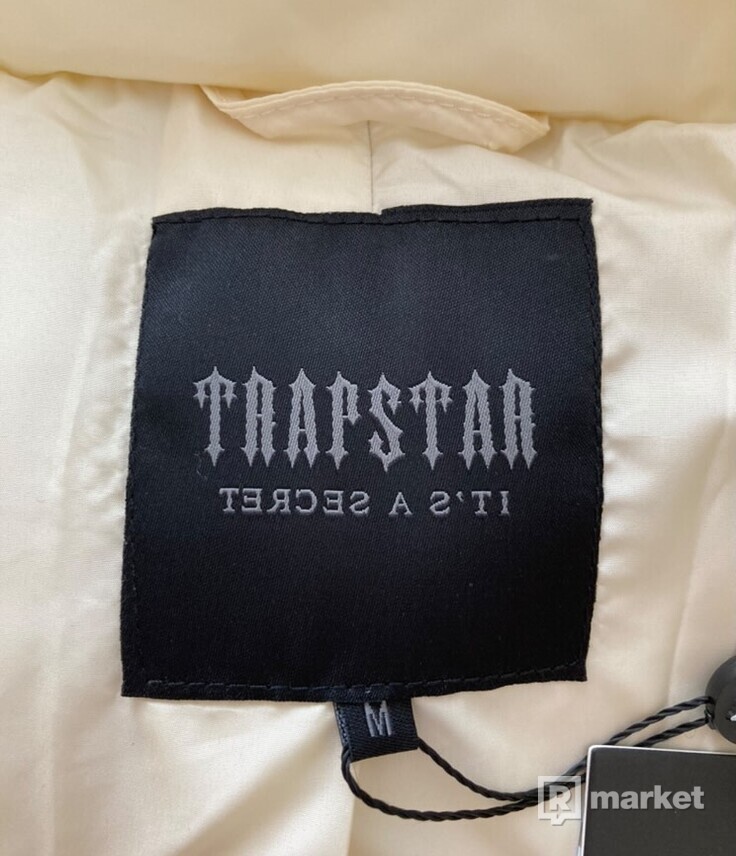 Trapstar Irongate Hooded Puffer Jacket - Cream