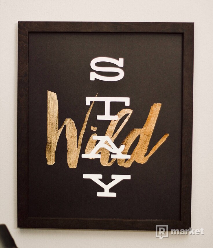 Obraz - Stay Wild - black