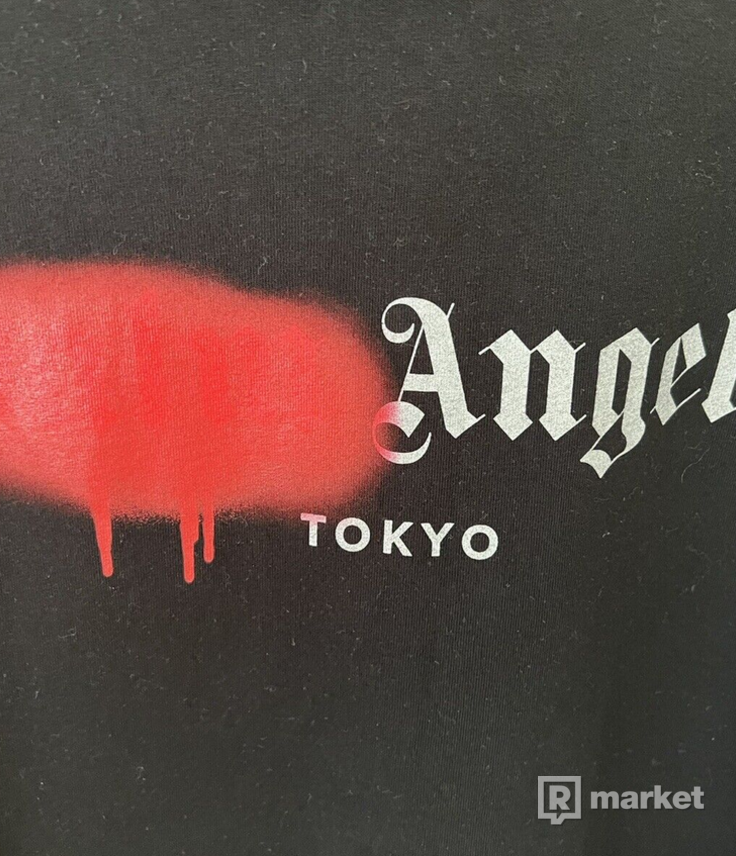 Palm Angels Red Spray Print Tokyo Black