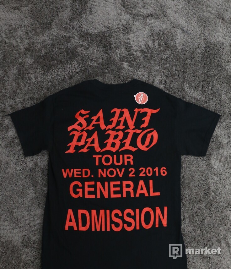 The Life of Pablo Tour Tee Black 2016
