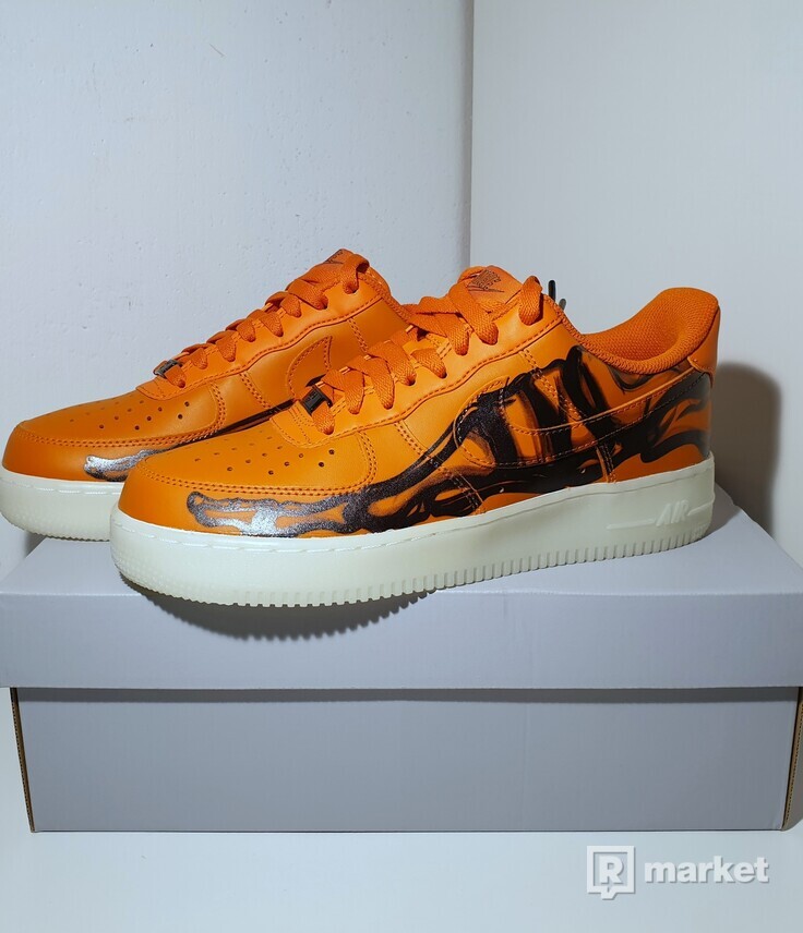 Nike Air Force 1 Low Orange Skeleton