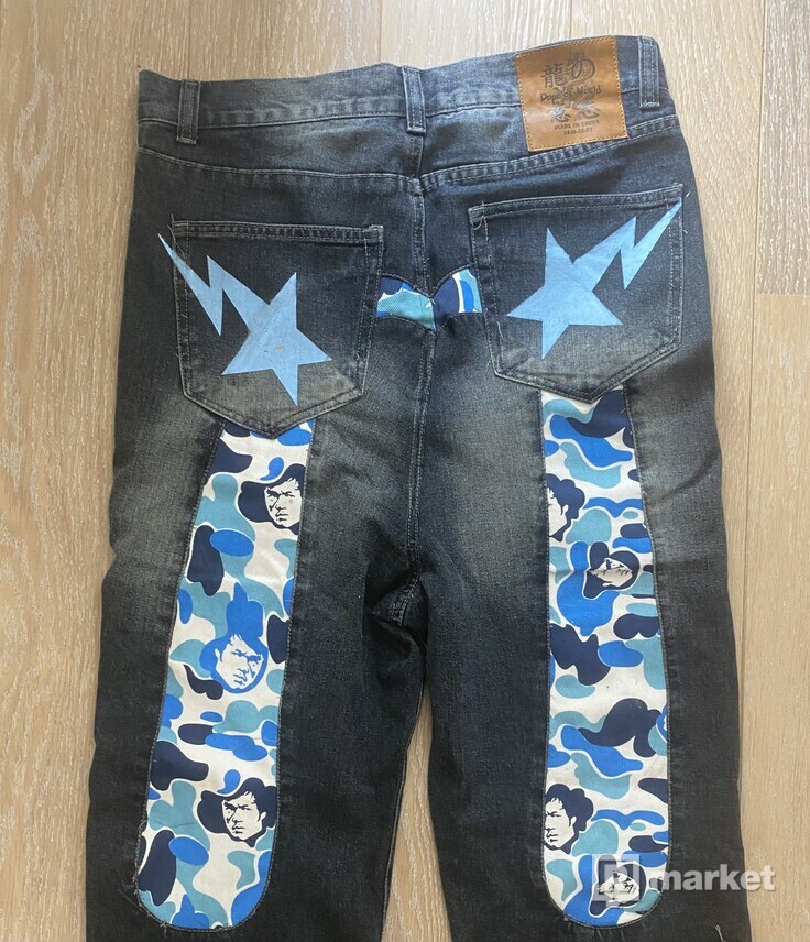 Custom BapeXEvisu jeans