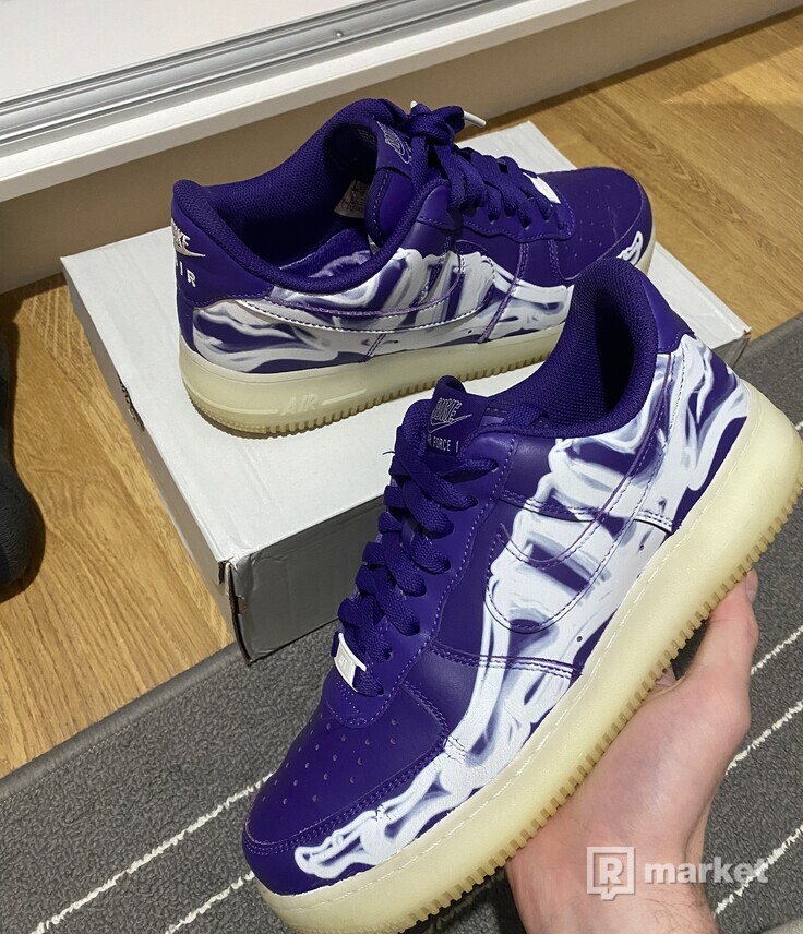 Nike aF1 skeleton purple