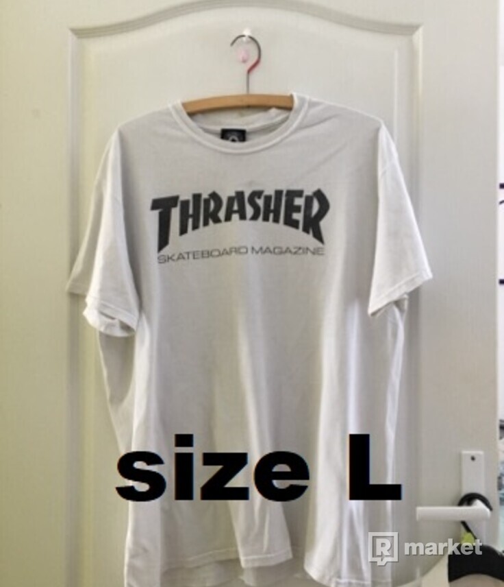 Thrasher tričko biele