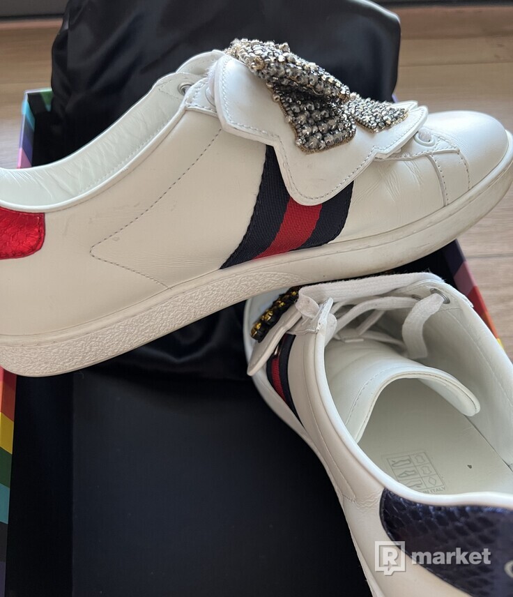 Gucci embroidered Ace sneakers