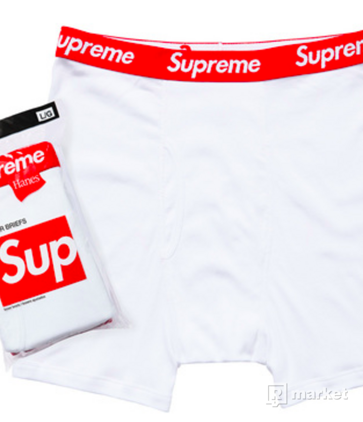 Supreme/Hanes Boxer Briefs - White