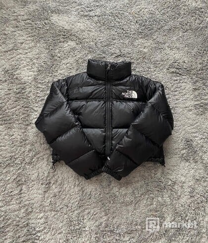 The North Face Women Cropped 700 Puffer Jacket - Shiny Black