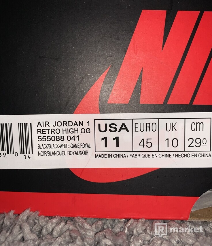 Nike AIR Jordan 1 | Royal toe OG