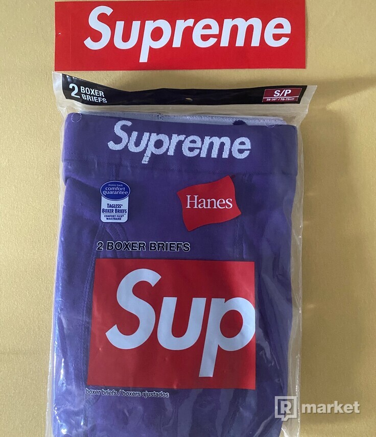 Supreme Hanes Boxers Purple S