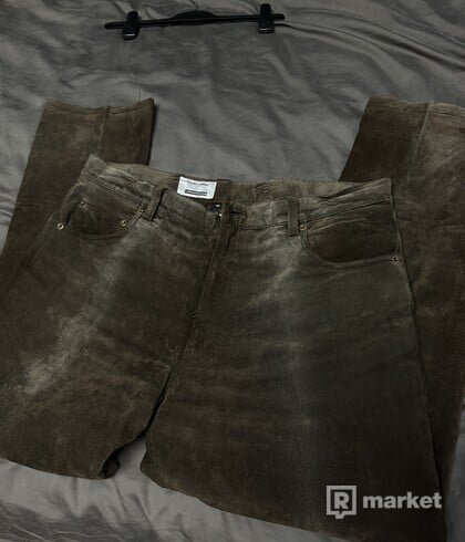 Real Brown Leather pants