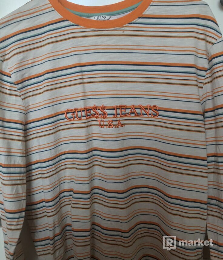 Guess x A$AP Rocky striped long sleeve tee orange