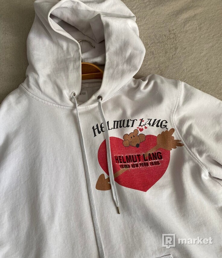 Helmut Lang heart valentine hoodie