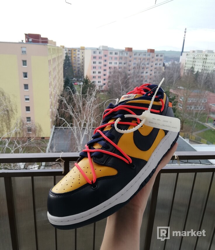 NIKE DUNK LOW OFF-WHITE "UNIVERSITY GOLD MIDNIGHT NAVY"