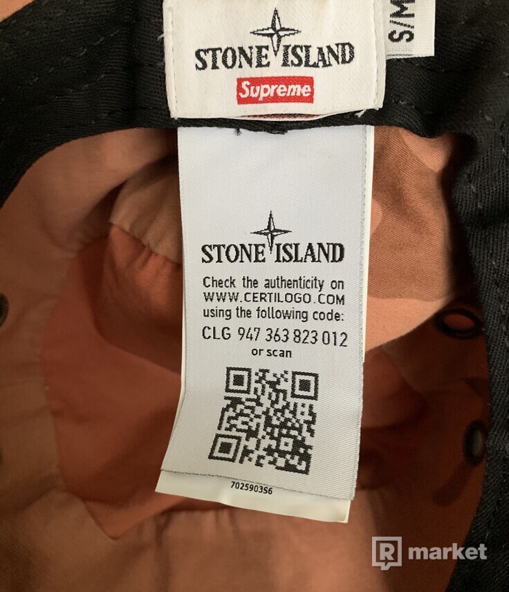Supreme x Stone Island klobuk