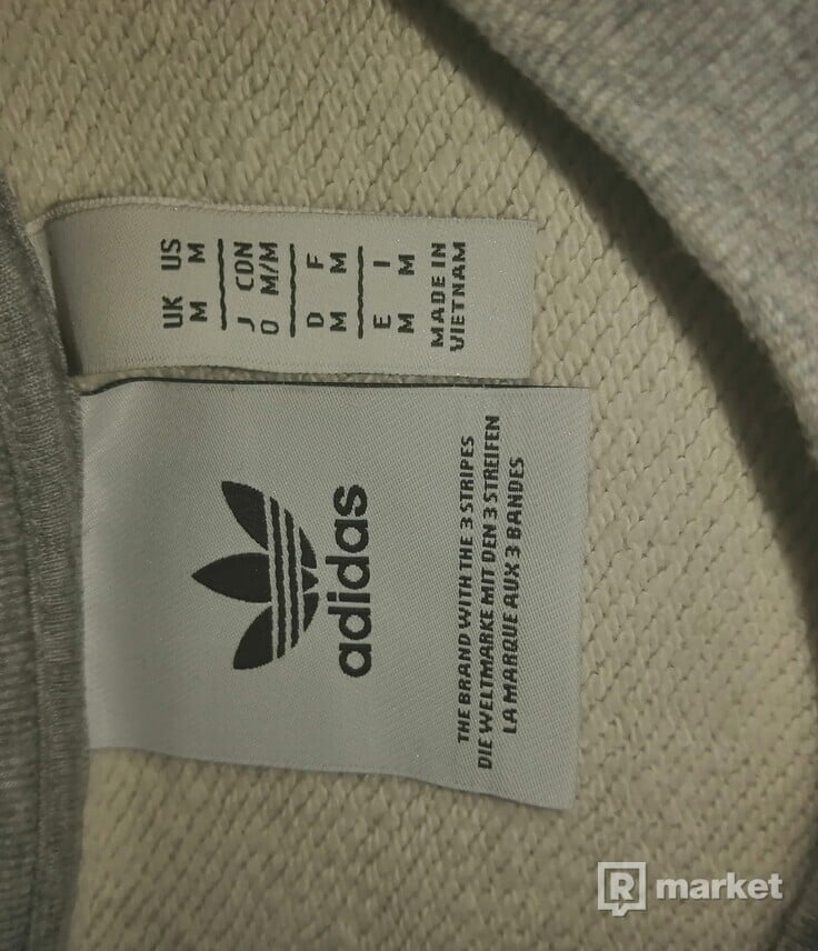 Adidas Crewneck Grey Trefoil logo