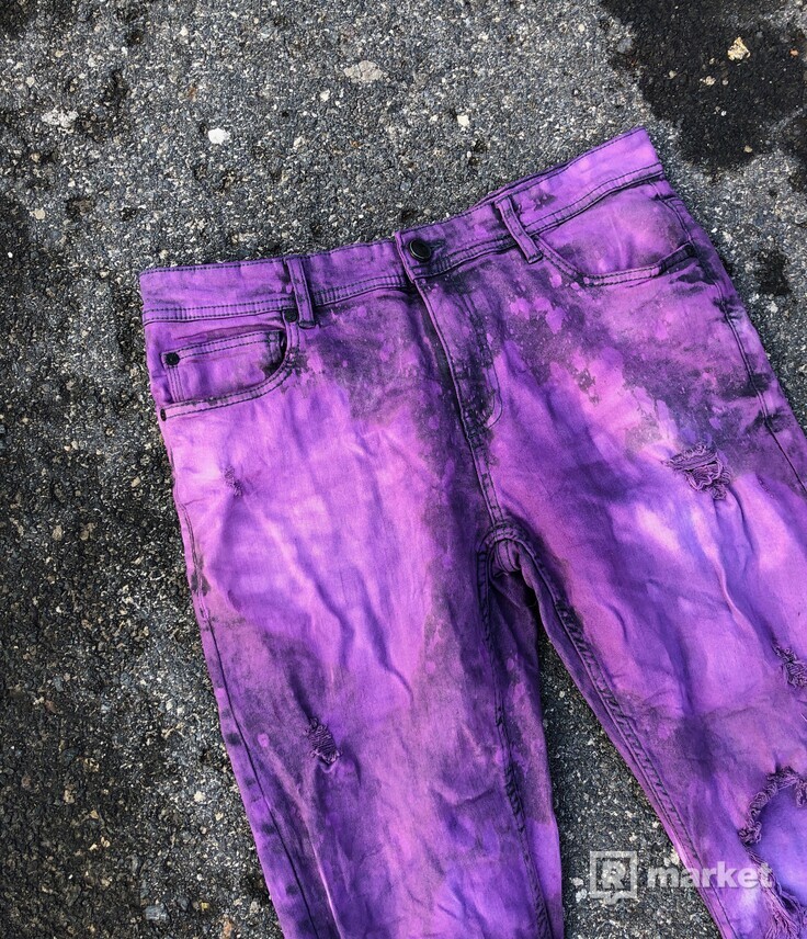 Custom purple jeans