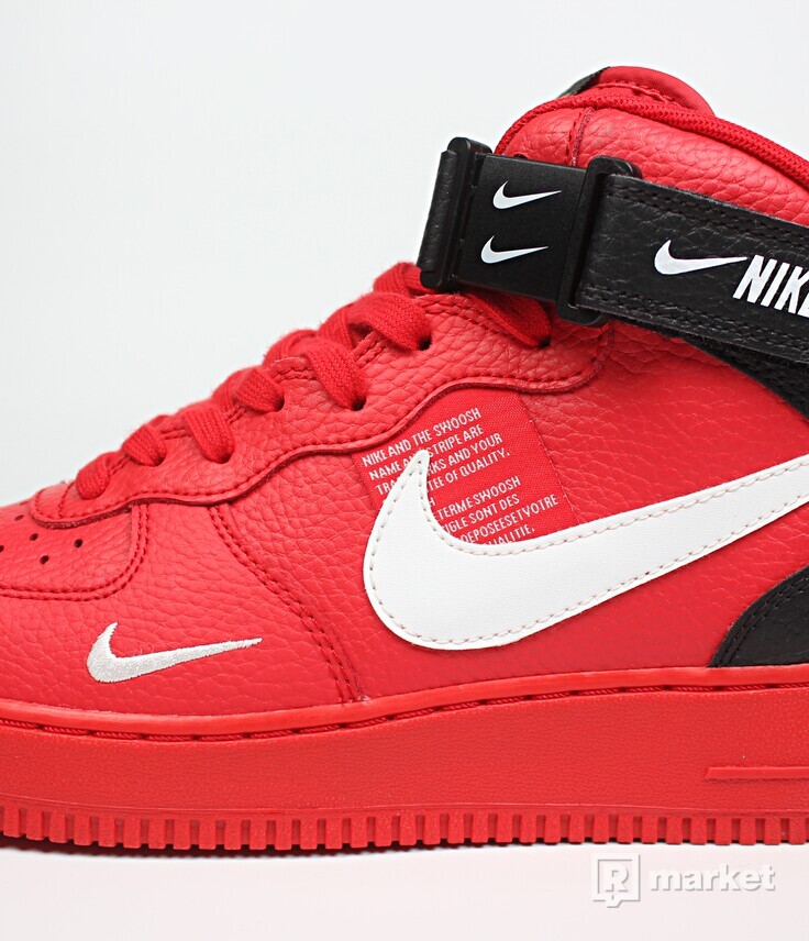 Nike Air Force 1 Mid '07 LV8 Utility "University Red"