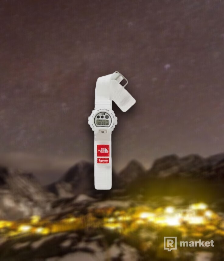 Supreme x The North Face x G-Shock watch White