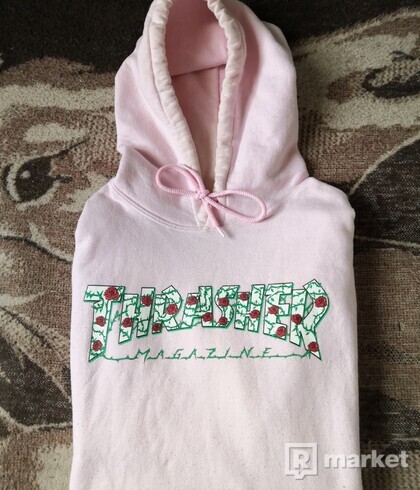 Thrasher Roses Light Pink Hoodie Limited Edition