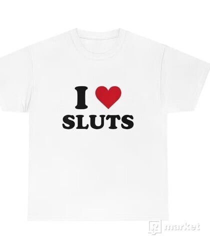 Y2K " I Love SLUTS " tričko