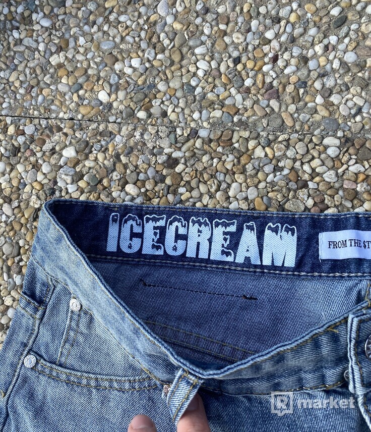 BBC ice cream gace nohavice jeans rifle
