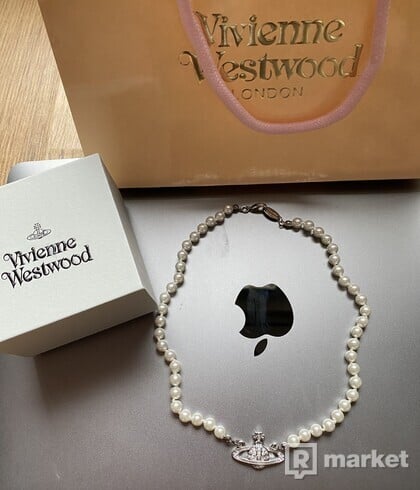 Vivien westwood pearl necklace perlový nahrdelnik