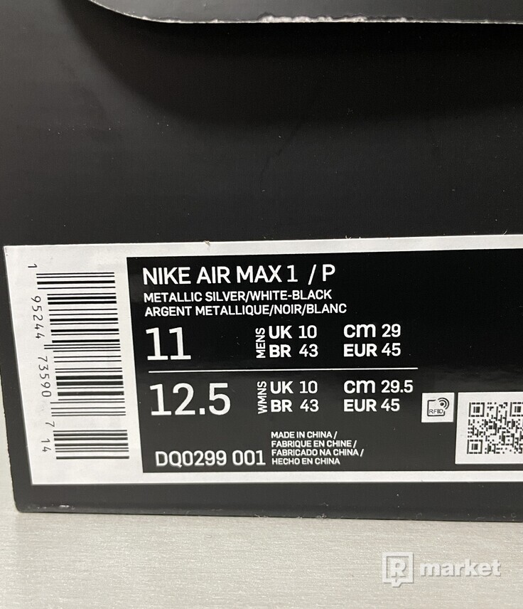Nike Air Max 1 Patta Waves Black