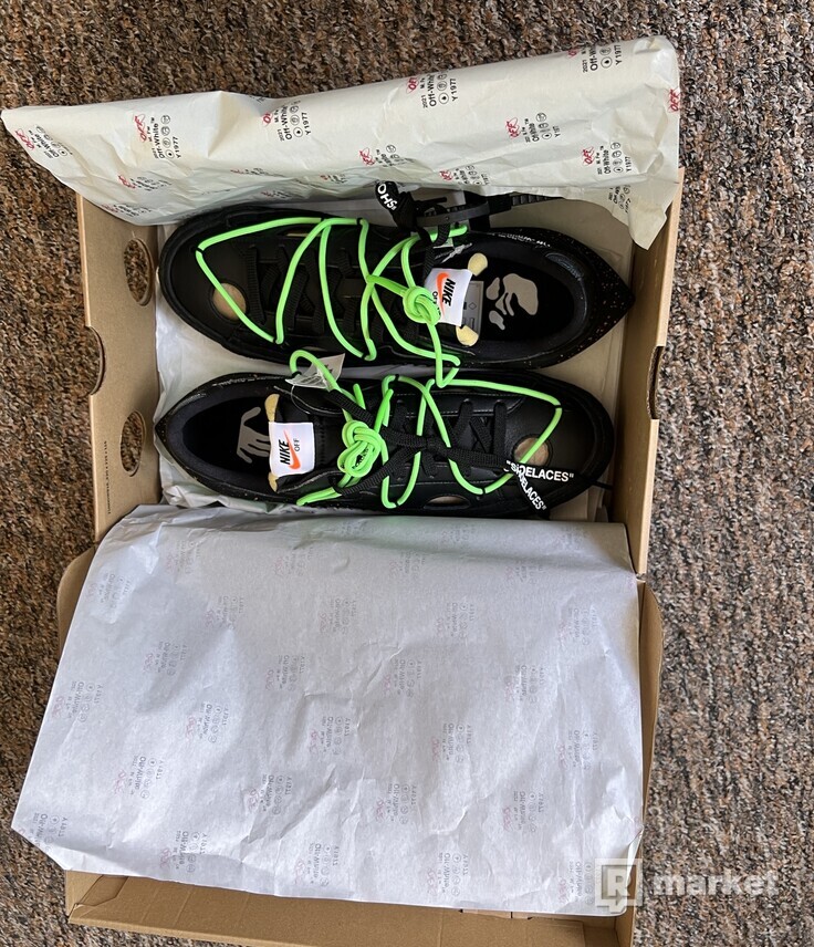 Nike air blazer X Off White electro green