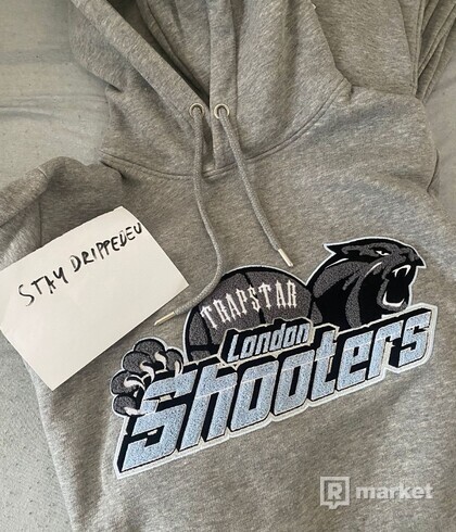 Trapstar Shooters Hoodie  - Grey/Ice Blue