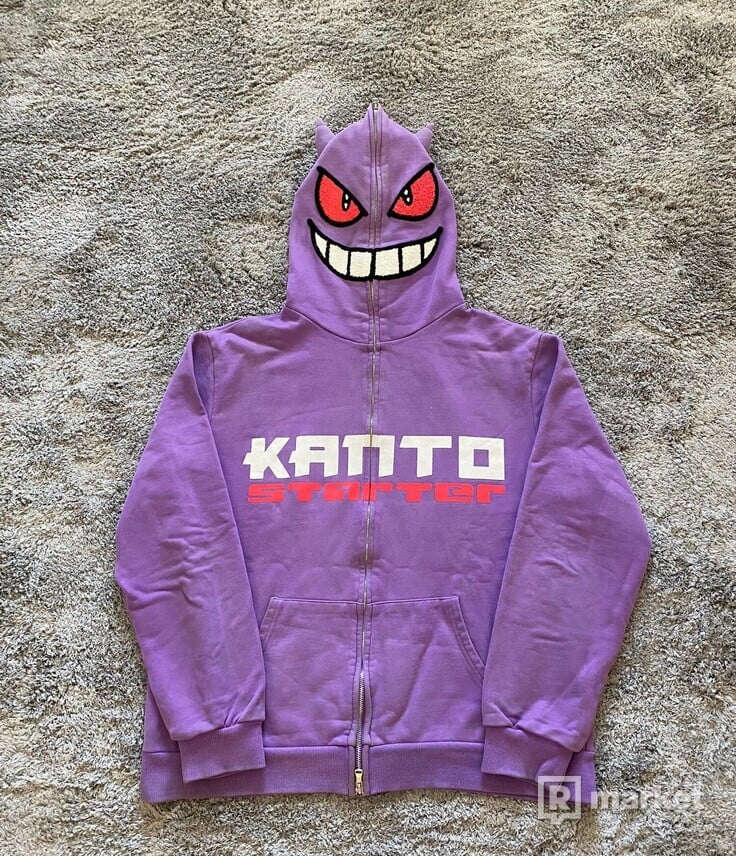 Kanto Starter Gengar Full Zip Hoodie - Purple