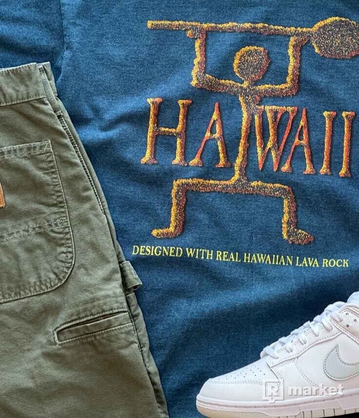 (IG THEVINTAGESTORE.EU) Retro Gildan Tričko “Hawaii Lava Blues Kauaj Maui Oahu Hawaii”