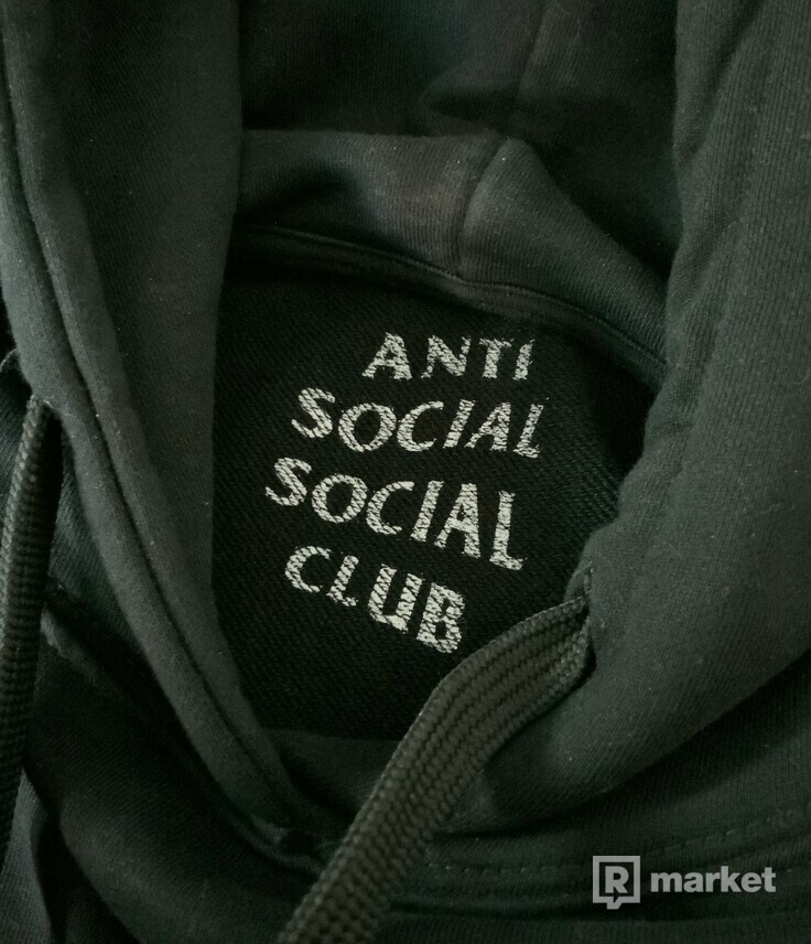 Anti Social Social Club Hoodie Black Rose size L