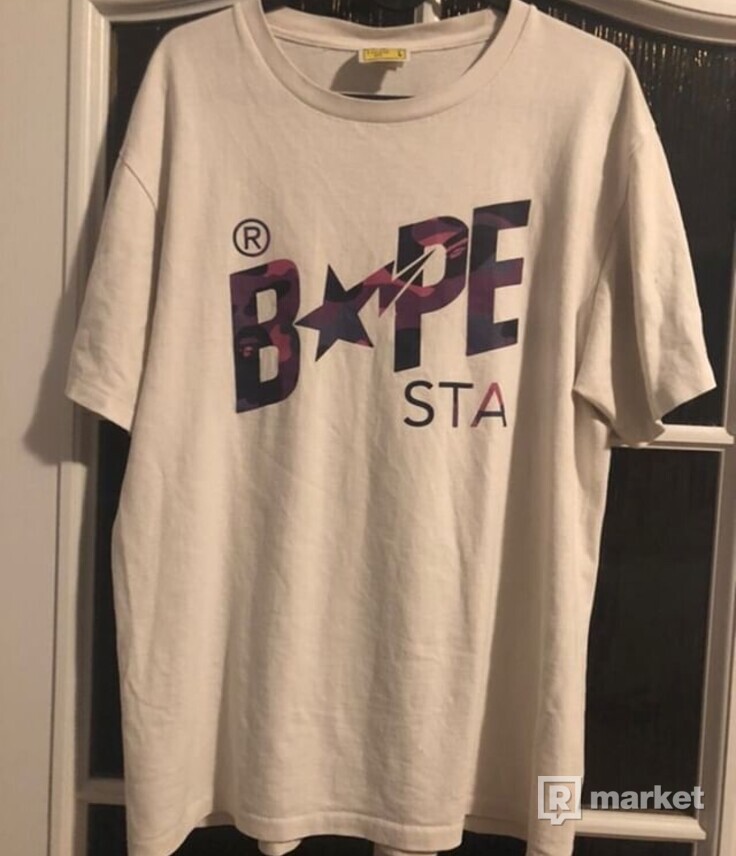 BAPE Bapesta Purple Camo tee