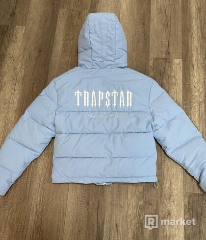 trapstar decoded hooded puffer 2.0 ice blue