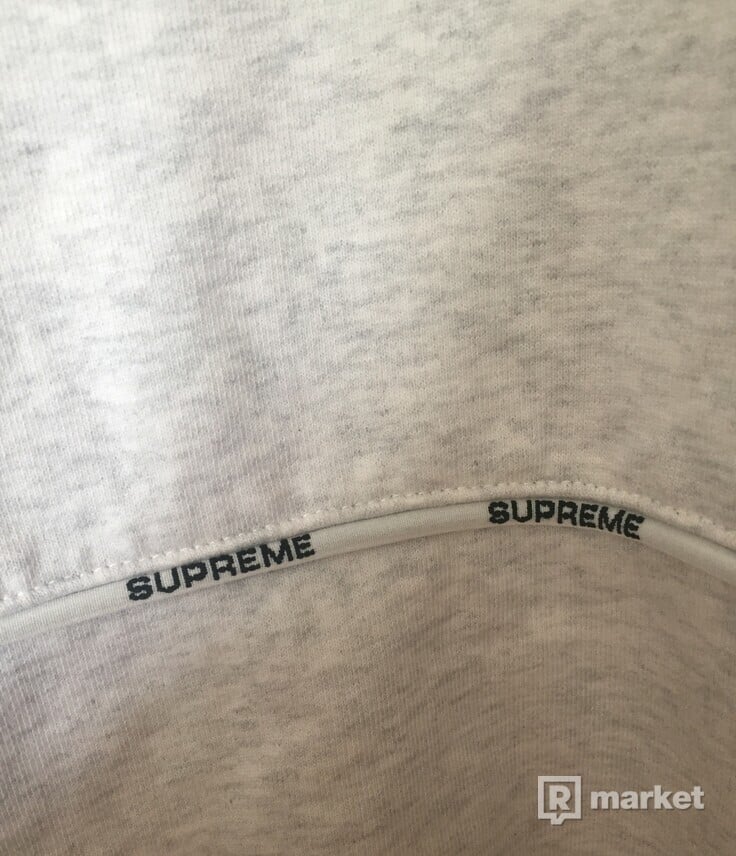 Supreme Logo Piping Half Zip Sweatshirt