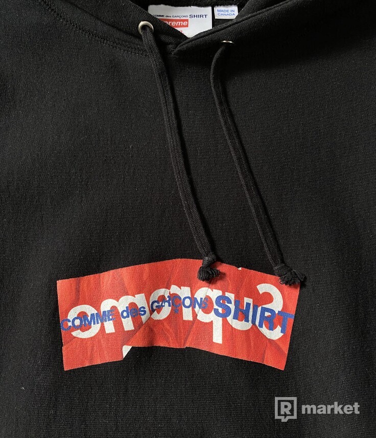 Supreme x CDG Box logo hoodie