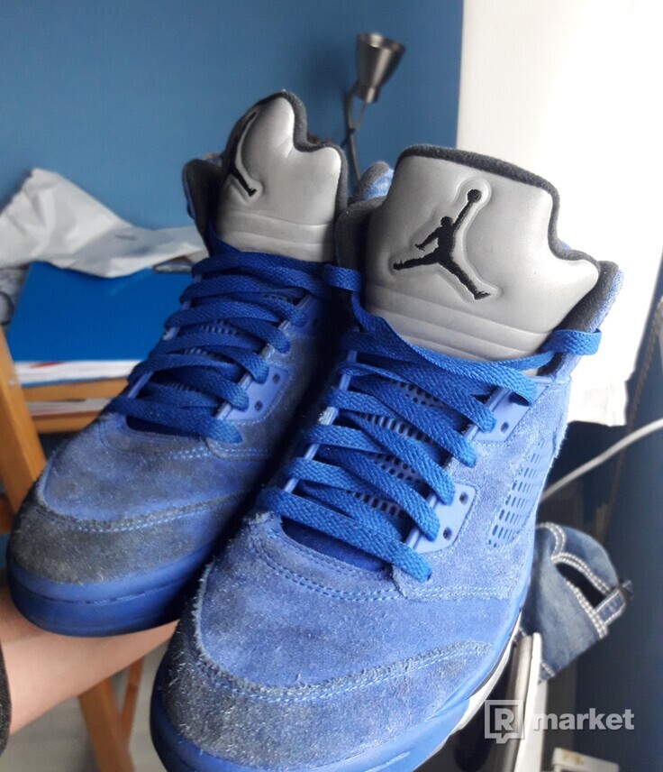 Air Jordan 5 retro (blue seude)