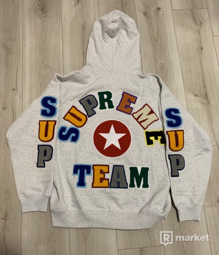Supreme Team Chenille Hooded Sweatshirt Ash Grey - SS22