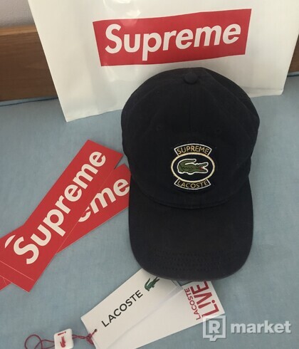 Supreme/LACOSTE Twill 6-Panel Navy