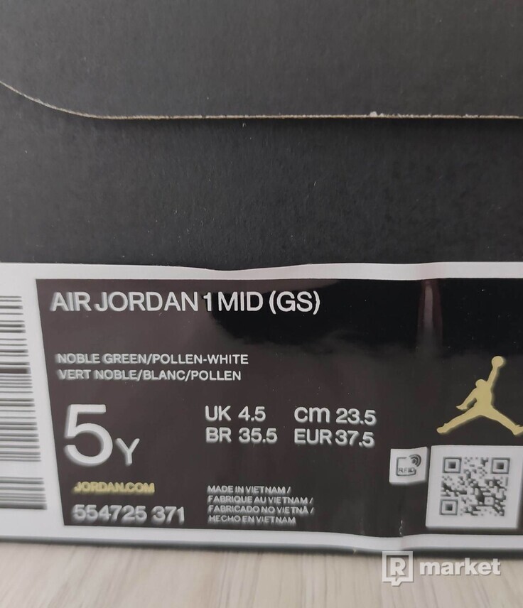 Jordan 1 Mid Sonics gs 37.5