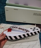 OFF WHITE BLACK & WHITE SLIPPERS