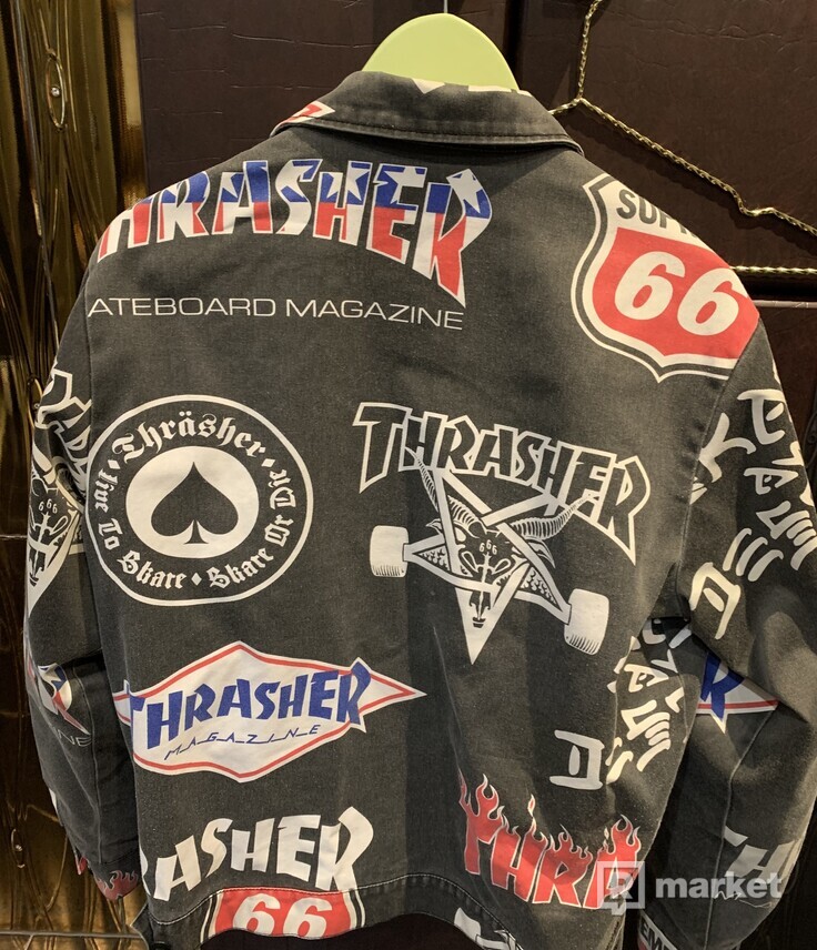 Supreme x Thrasher work jacket black