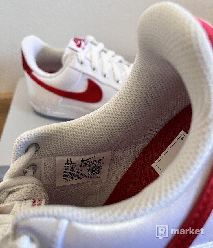 Nike Air Force 1 Low '07 Satin White Varsity Red