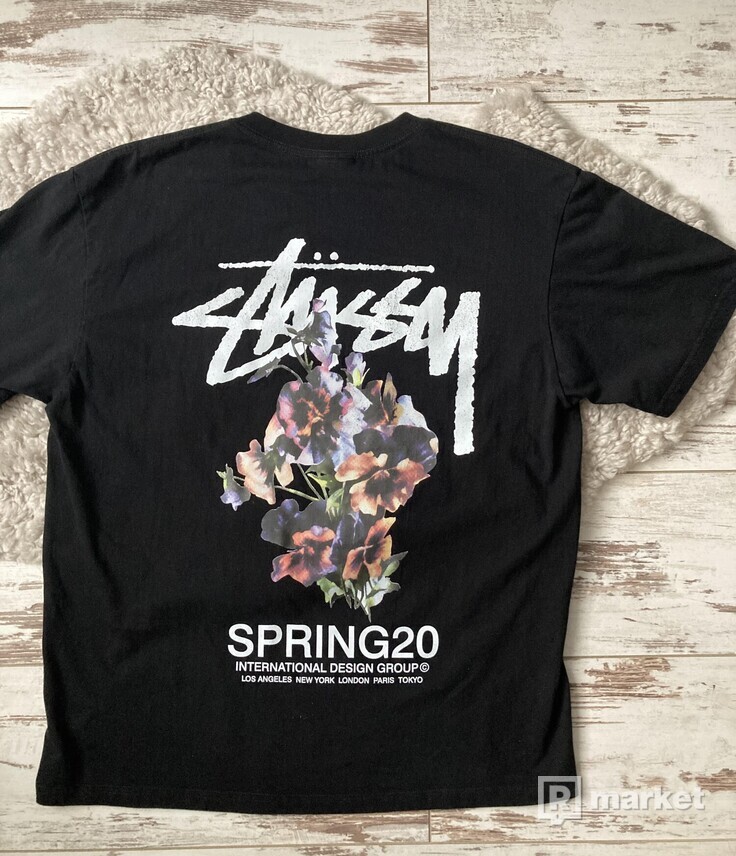 Stussy čierne tričko Spring23