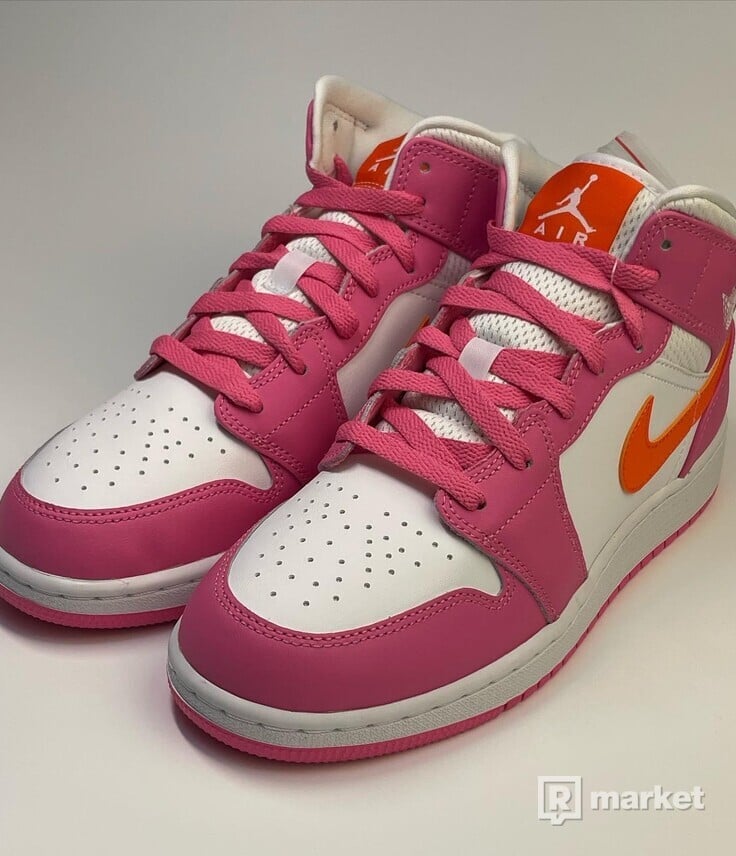 Air Jordan 1 Mid Pinksicle Orange Gs