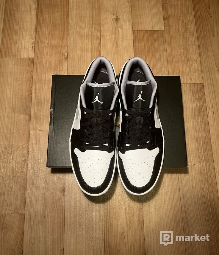 Air Jordan 1 Low 46 Black white grey
