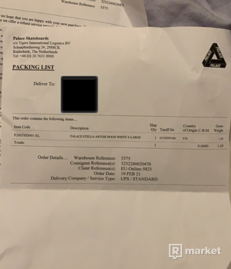 Palace X Stella Artois Hoodie White Refresher Market